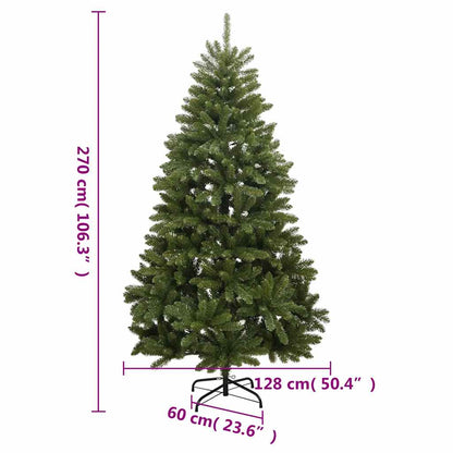 Künstlicher Weihnachtsbaum Klappbar 300 LEDs & Kugeln 270 cm
