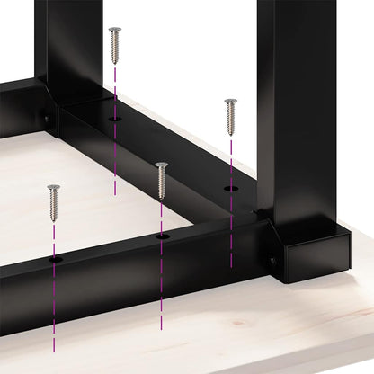 Couchtischbeine O-Gestell 70x60x43 cm Stahl