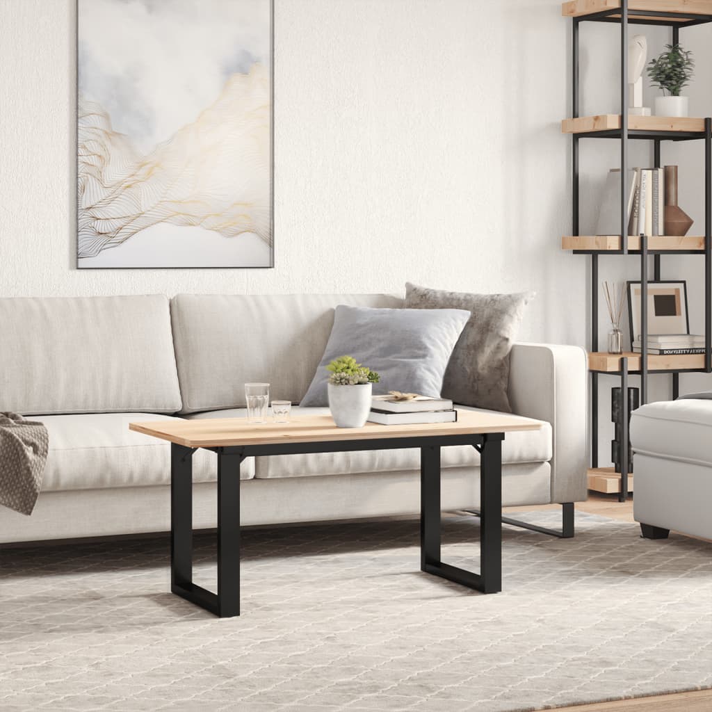 Pieds de table basse en O 70x30x43 cm en acier