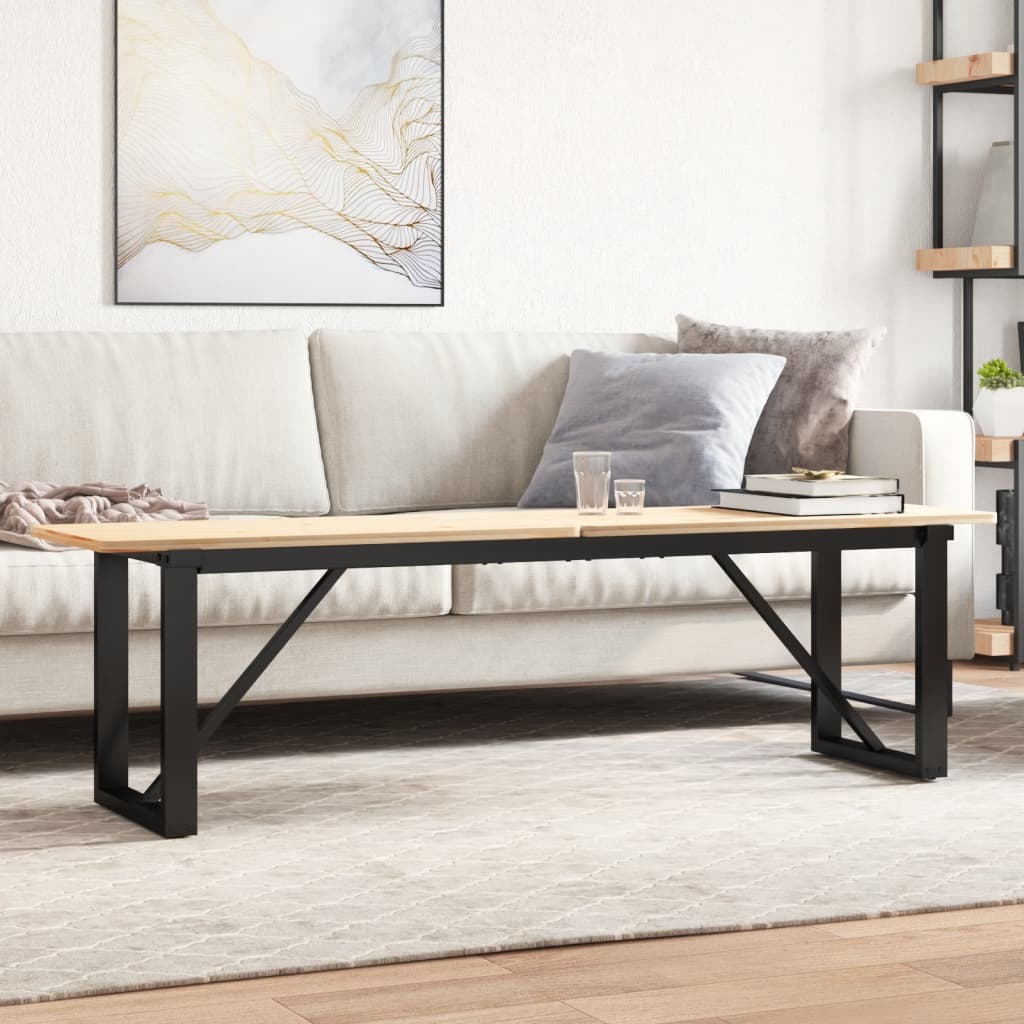 Coffee table frame in O-shape 140x30x43 cm cast iron