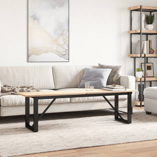 Coffee table frame in O-shape 140x30x43 cm cast iron