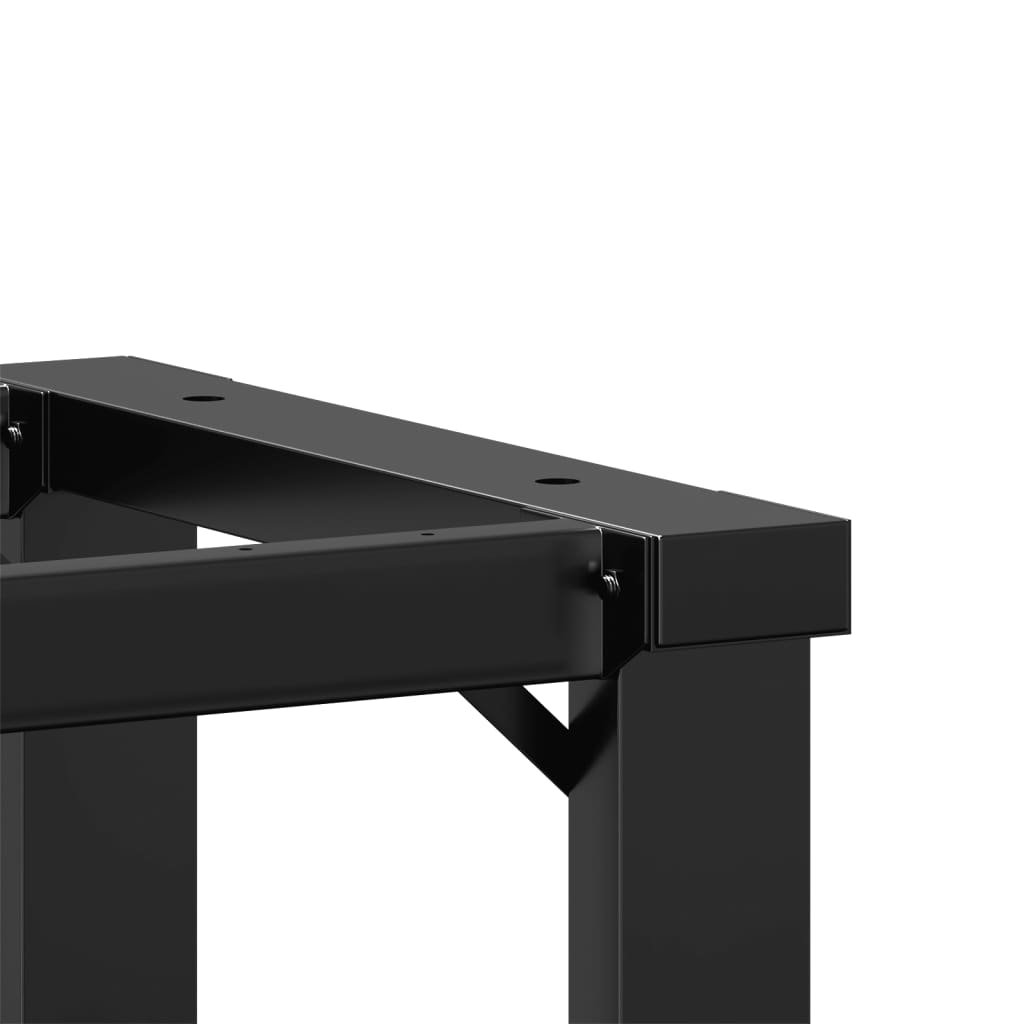 Table à manger en forme de O, structure en acier 40x40x73 cm