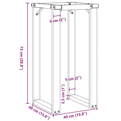 Esstisch-Gestell in O-Form 40x40x73 cm Stahl