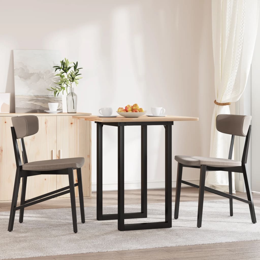 Table à manger en forme de O, structure en acier 50x40x73 cm