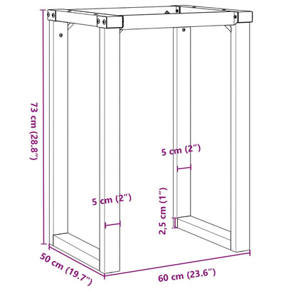 Esstisch-Gestell in O-Form 60x50x73 cm Stahl