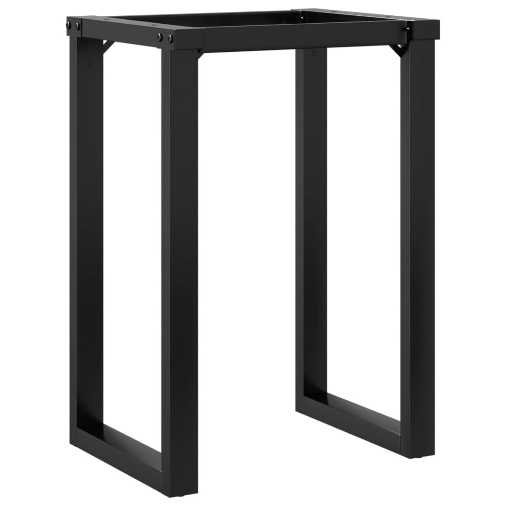 Table à manger en forme de O, structure en acier 60x40x73 cm