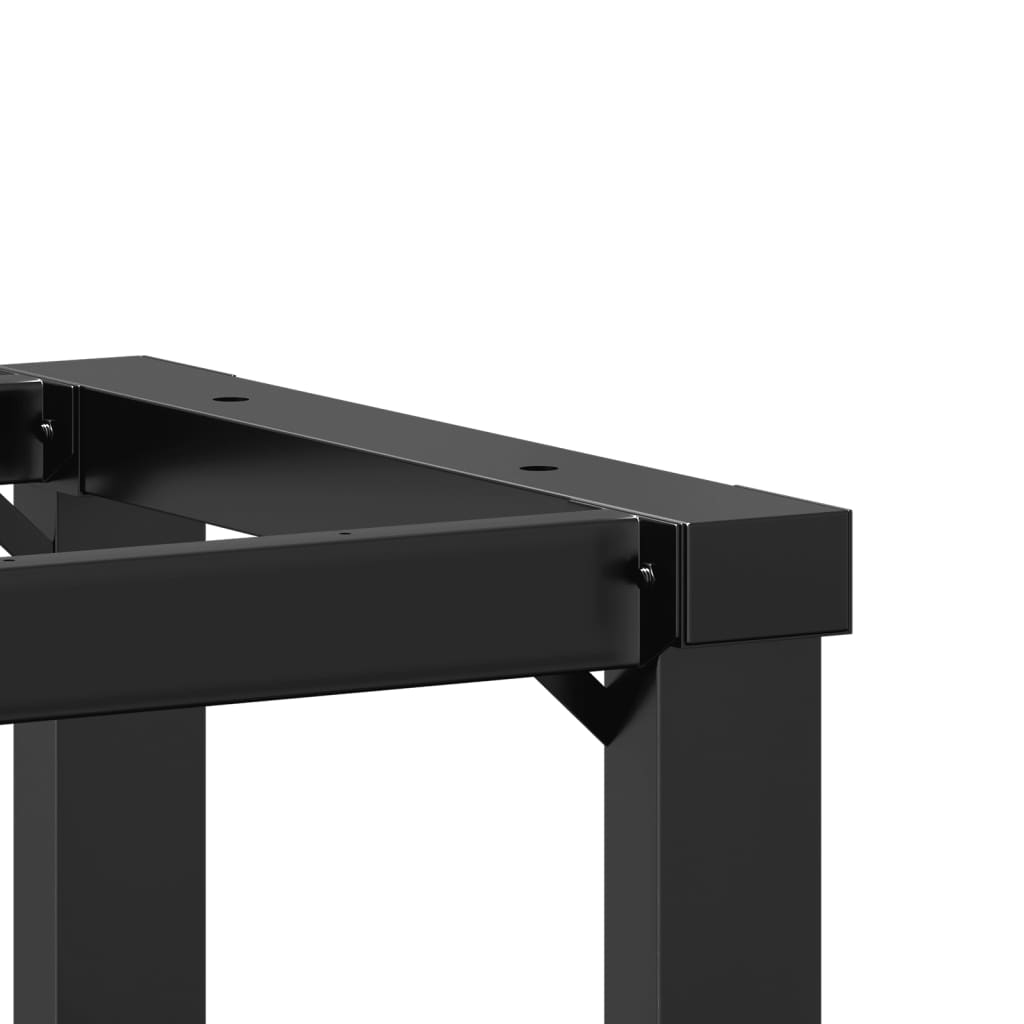 Table à manger en forme de O, structure en acier 60x40x73 cm