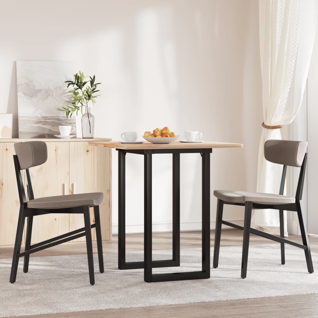 Table à manger en forme de O, structure en acier 60x40x73 cm