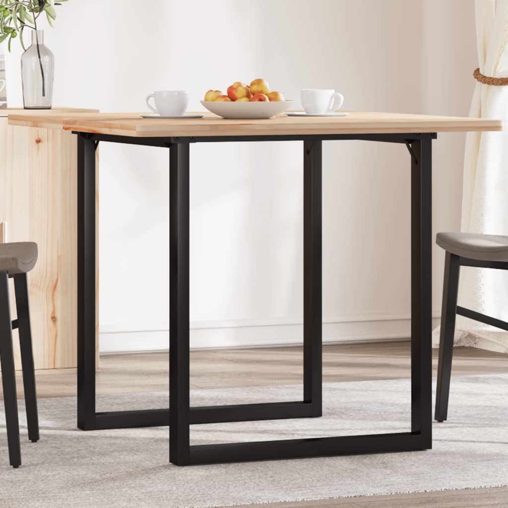 Table à manger en forme de O, structure en acier 60x60x73 cm