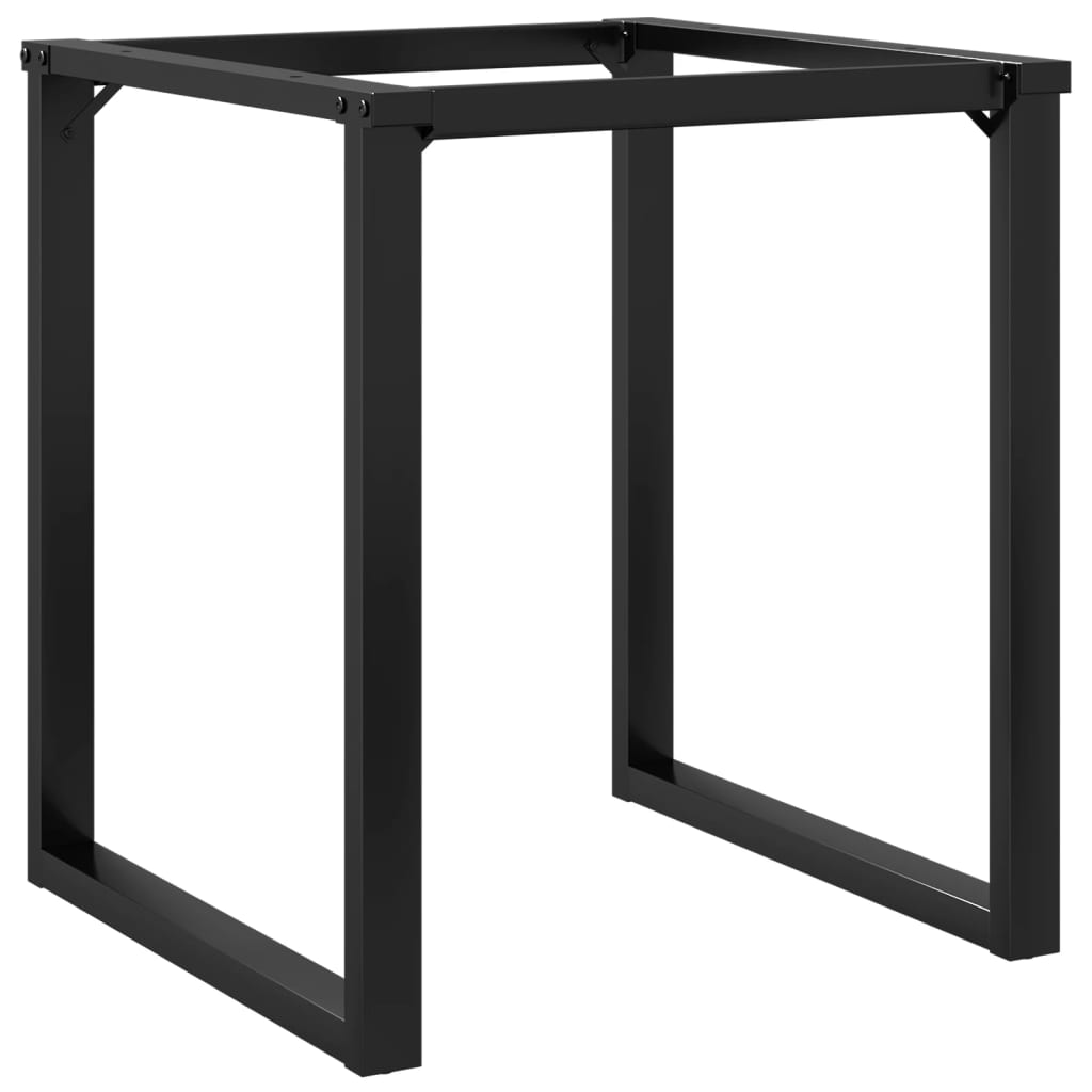 Table à manger en forme de O, structure en acier 60x60x73 cm