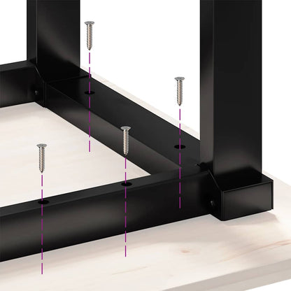 Esstisch-Gestell in O-Form 60x60x73 cm Stahl