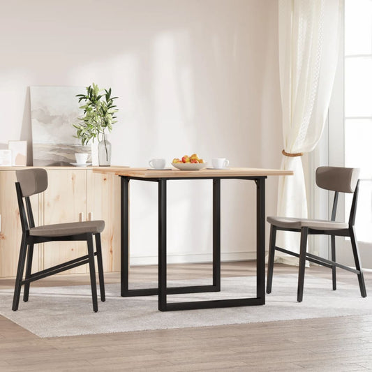 Table à manger en forme de O, structure en acier 60x60x73 cm