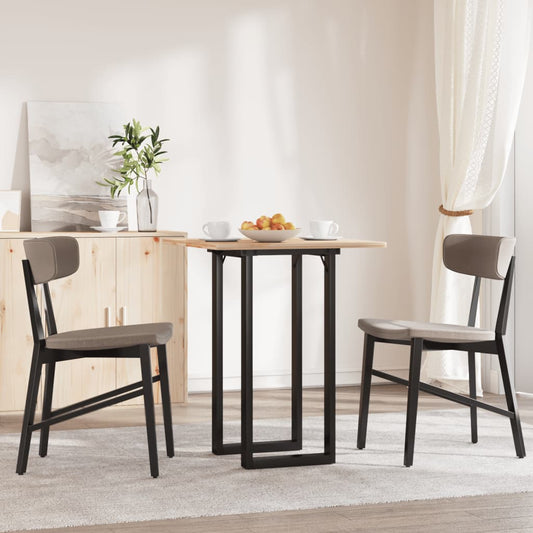 Table à manger en forme de O, structure en acier 80x40x73 cm