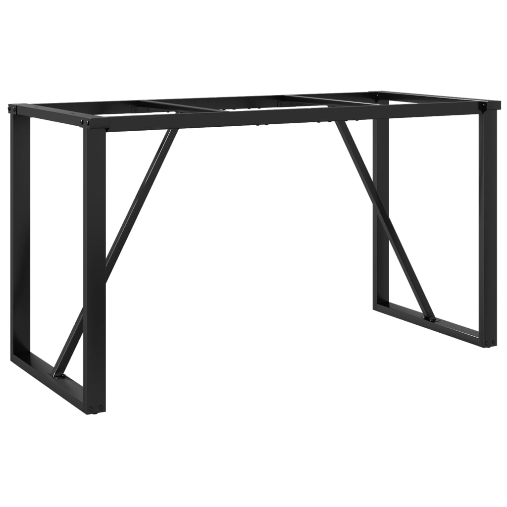 Table à manger en forme de O, structure en acier 140x60x73 cm