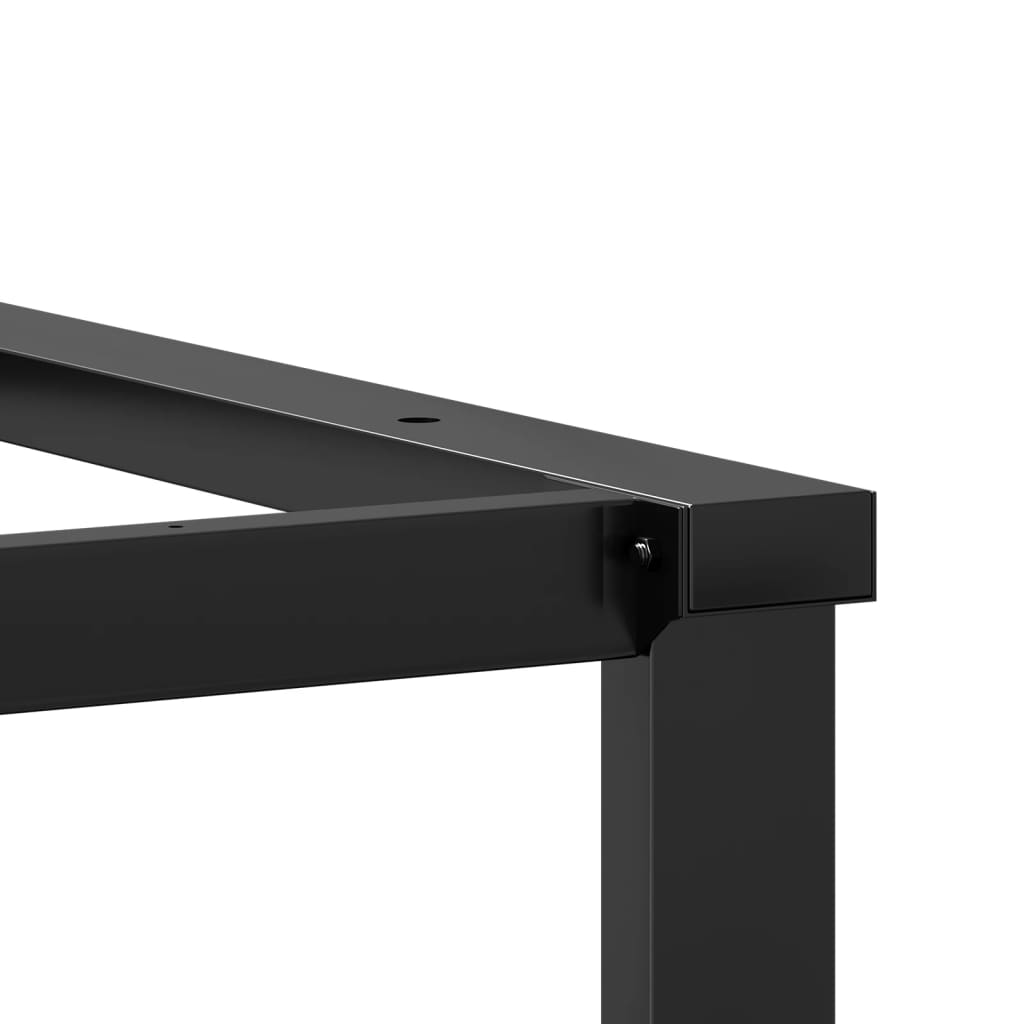 Table à manger en forme de O, structure en acier 140x60x73 cm