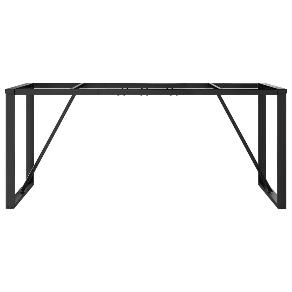 Table à manger en forme de O, structure en acier 180x80x73 cm