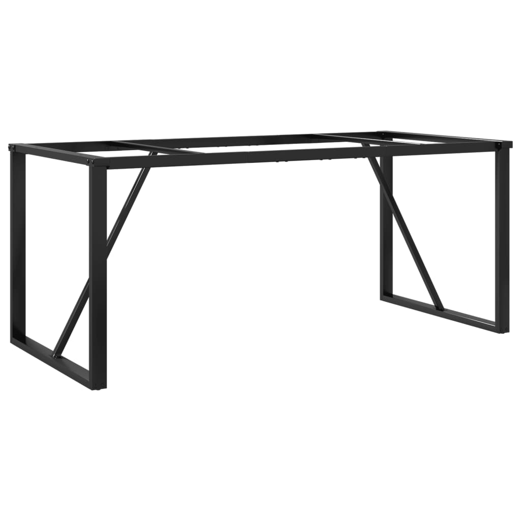 Table à manger en forme de O, structure en acier 180x80x73 cm