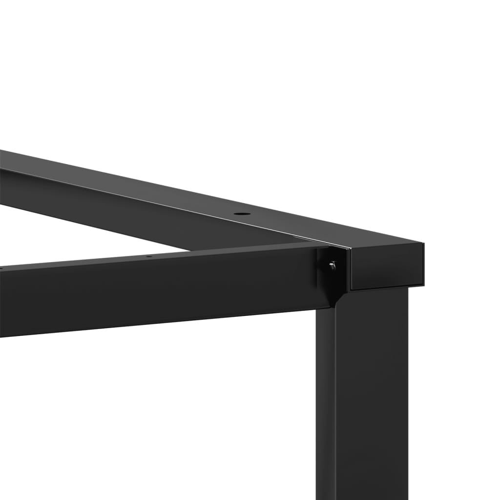 Table à manger en forme de O, structure en acier 180x80x73 cm