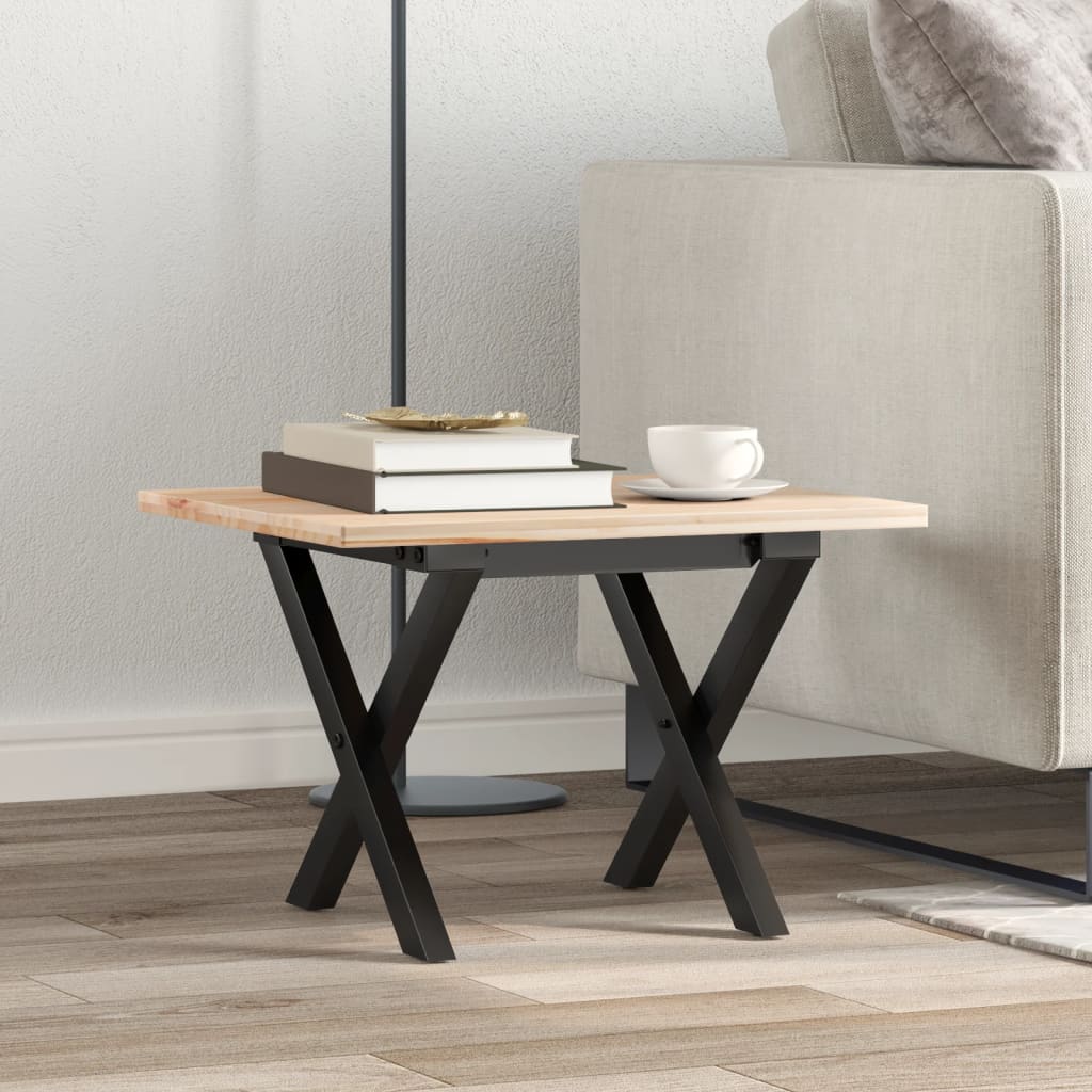 X-shaped coffee table frame 40x40x33 cm cast iron