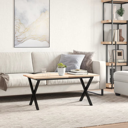 Couchtisch-Gestell in X-Form 80x40x43 cm Stahl