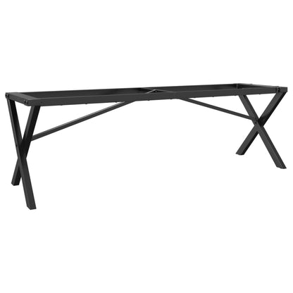 Couchtisch-Gestell in X-Form 140x30x43 cm Stahl