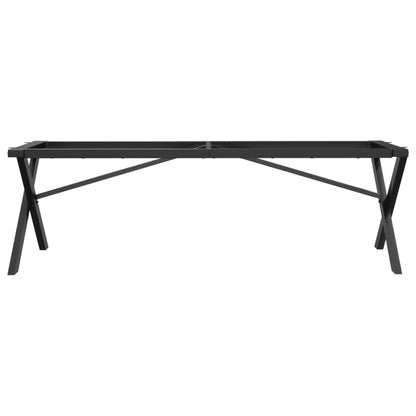 Couchtisch-Gestell in X-Form 140x30x43 cm Stahl