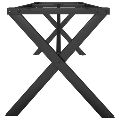 Couchtisch-Gestell in X-Form 140x30x43 cm Stahl