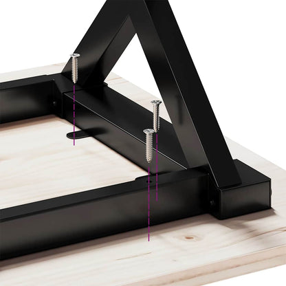 Esstisch-Gestell in X-Form 40x40x73 cm Stahl