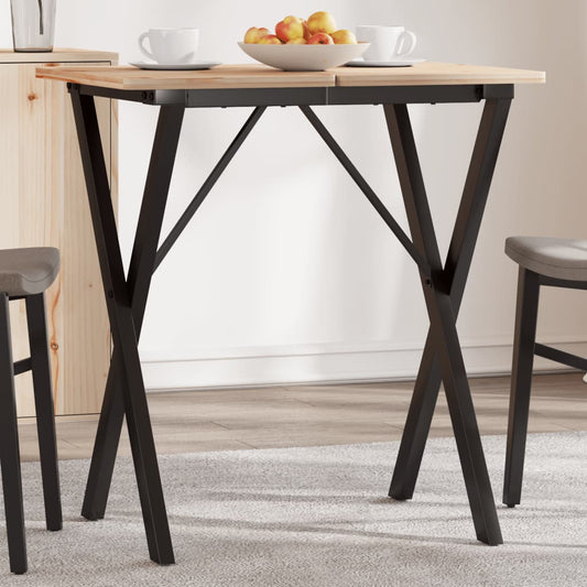 Table à manger en X, structure en acier 60x40x73 cm