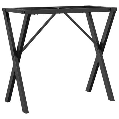 Esstisch-Gestell in X-Form 80x40x73 cm Stahl