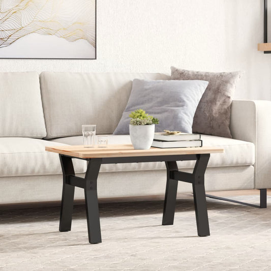 Table basse en Y avec structure en acier 60x40x38 cm