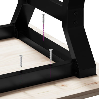 Couchtisch-Gestell in Y-Form 80x70x43 cm Stahl