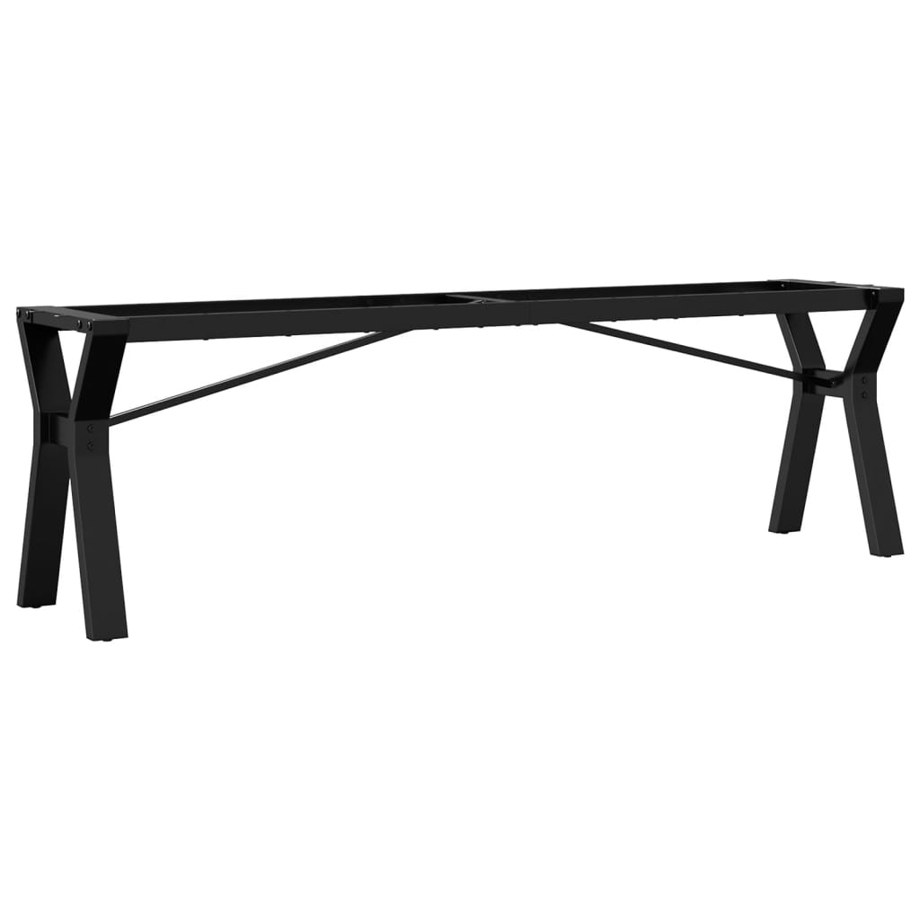 Table basse en Y avec structure en acier 140x30x43 cm