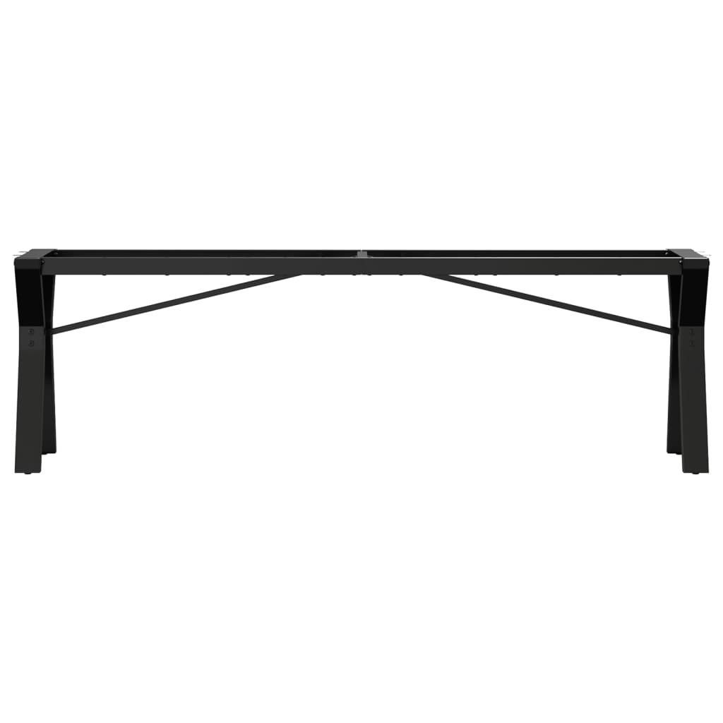 Table basse en Y avec structure en acier 140x30x43 cm