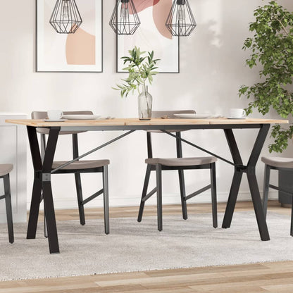 Esstisch-Gestell in Y-Form 140x60x73 cm Stahl