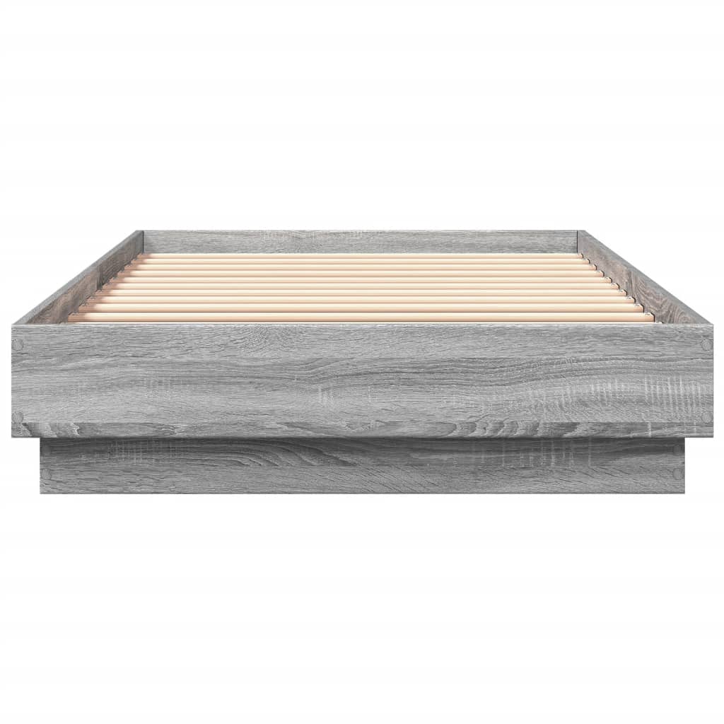 Cadre de lit Sonoma gris 100x200 cm en bois