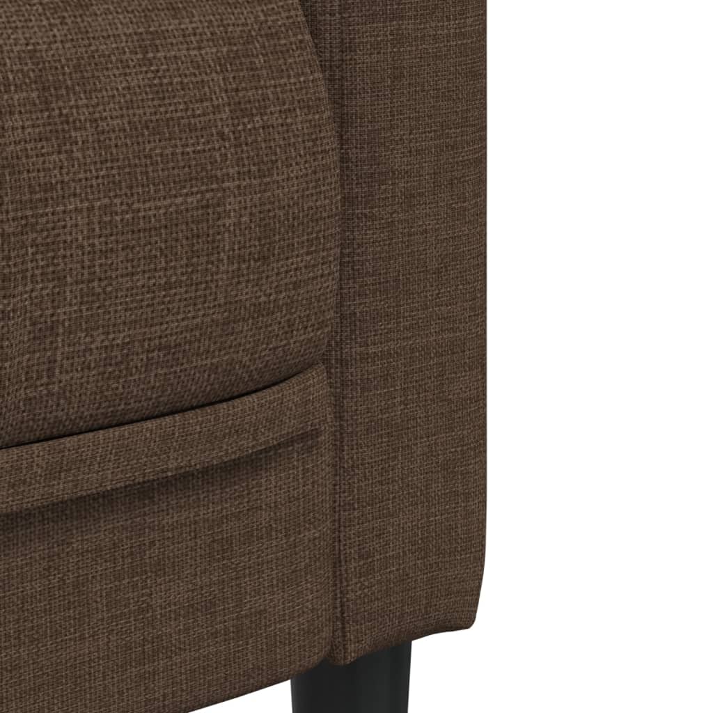 Ensemble de canapé 3 pièces en tissu marron