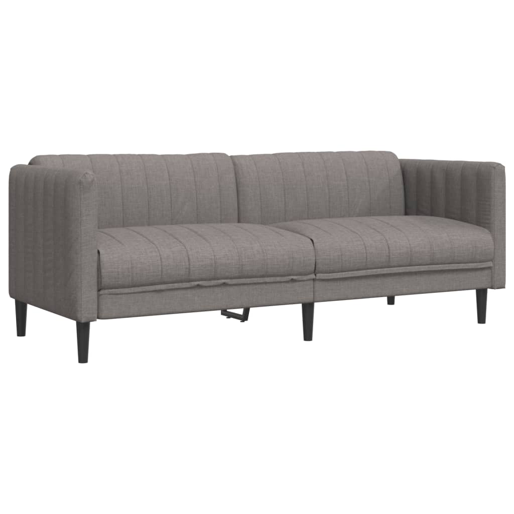 2-piece sofa set in taupe fabric