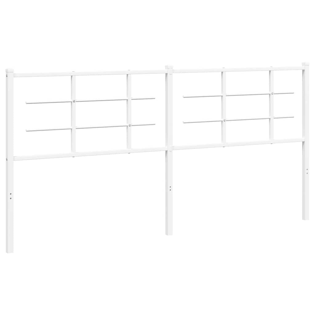 Ersatz-Kopfteil Metall Weiß 180 cm