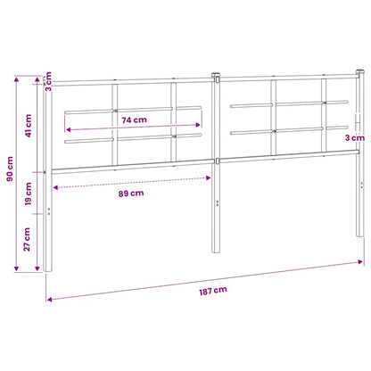 Ersatz-Kopfteil Metall Weiß 180 cm