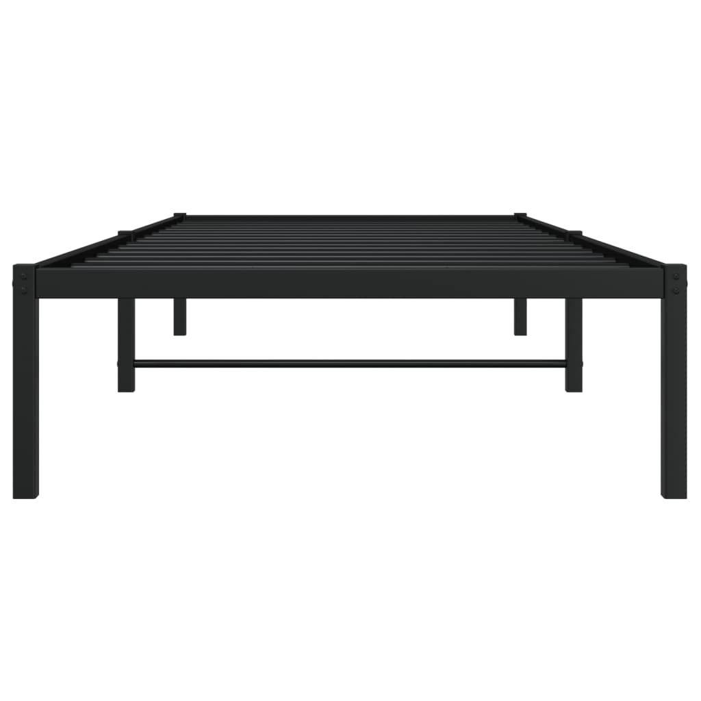 Black metal bed frame 90x190 cm