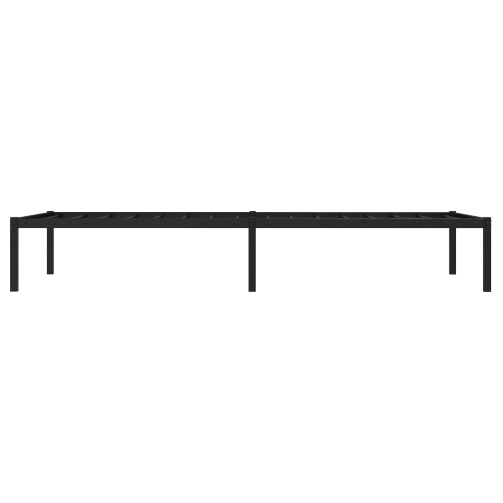 Black metal bed frame 90x190 cm
