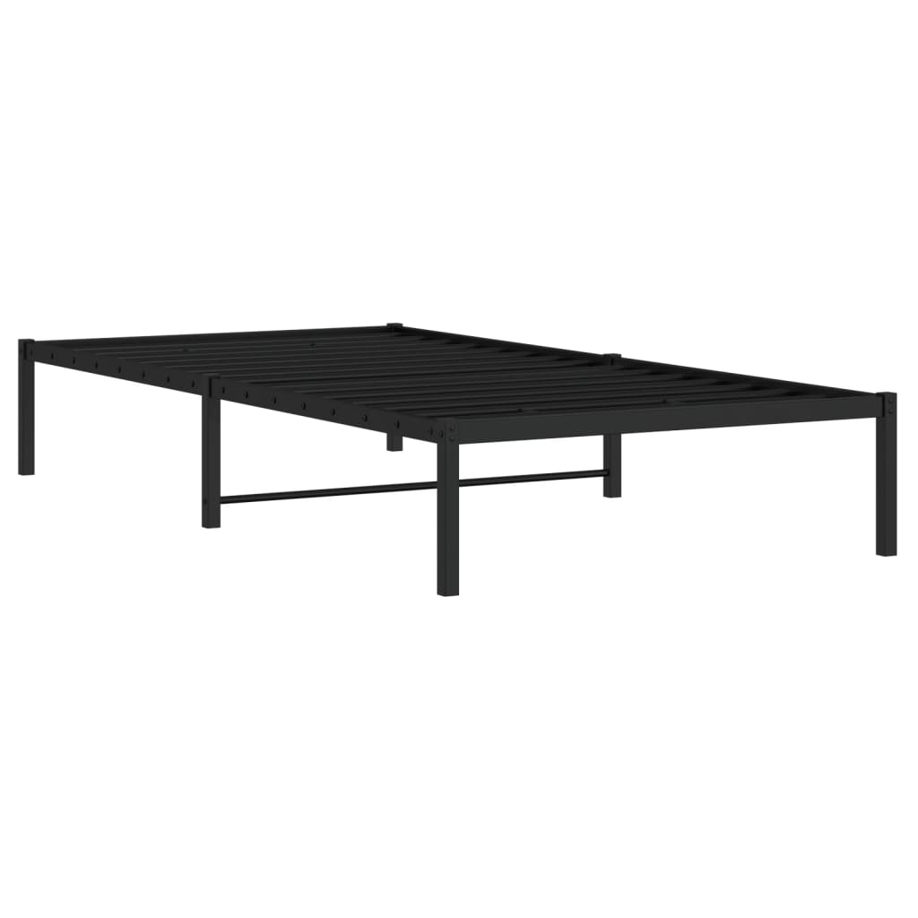 Bettgestell Metall Schwarz 100x200 cm