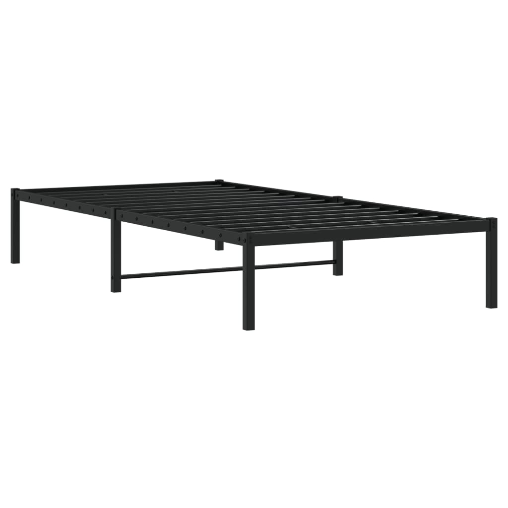 Bettgestell Metall Schwarz 100x200 cm