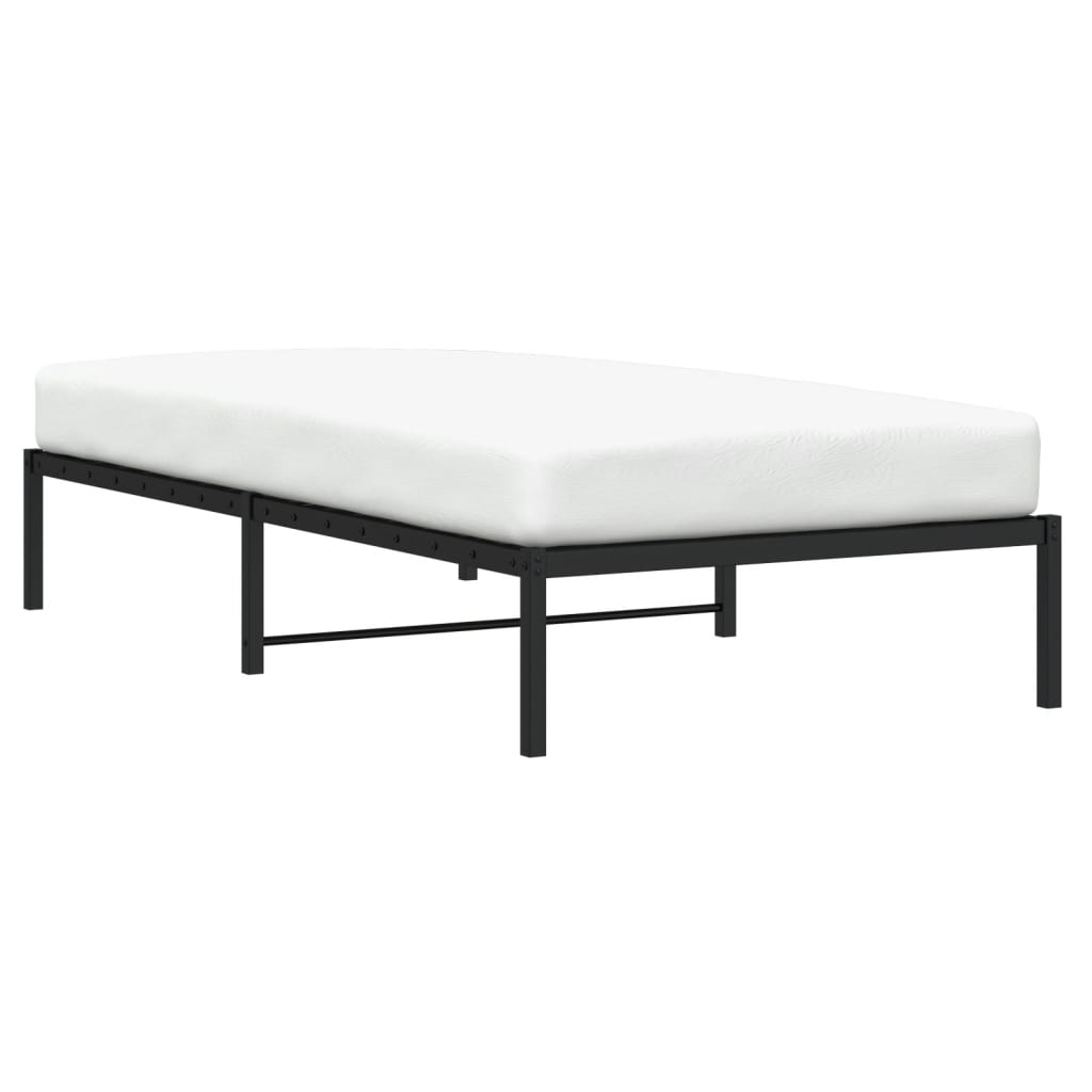 Bed frame metal black 107x203 cm