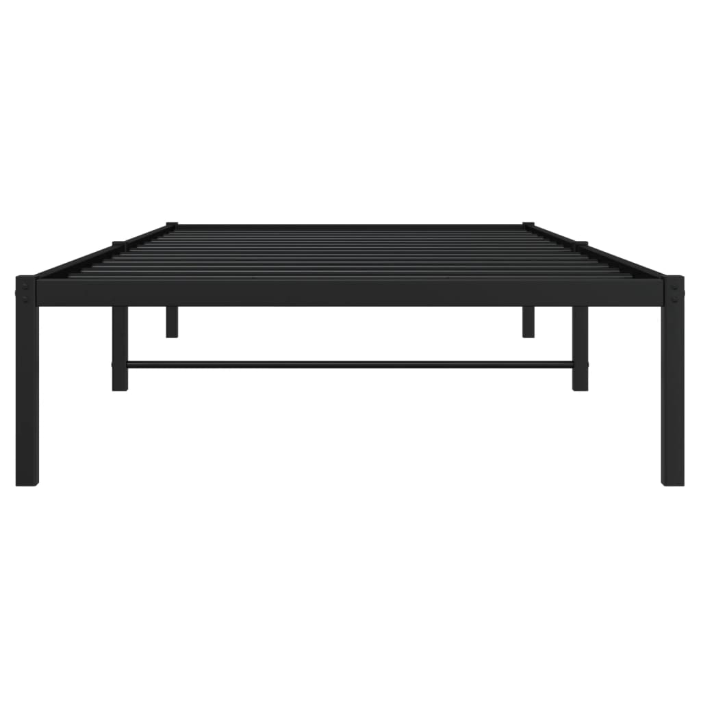 Bed frame metal black 107x203 cm