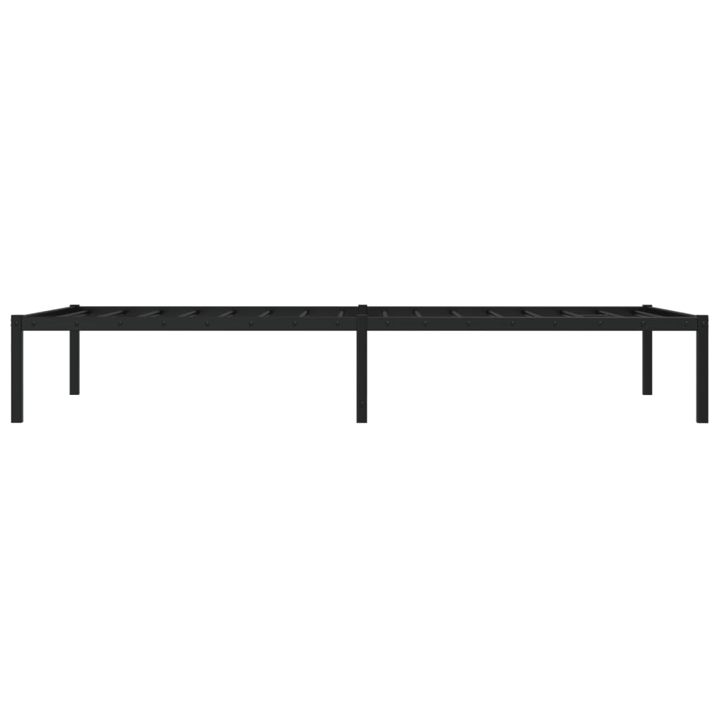 Bed frame metal black 107x203 cm