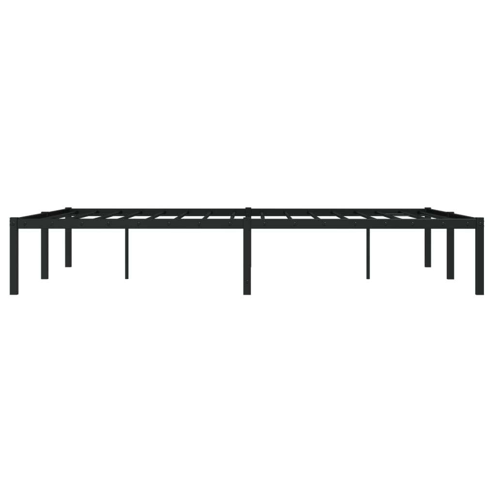 Bettgestell Metall Schwarz 135x190 cm