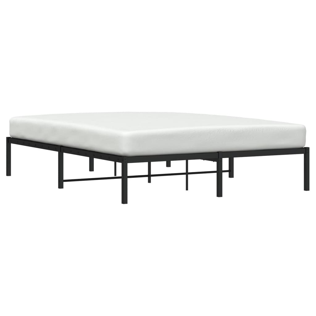 Black metal bed frame 150x200 cm