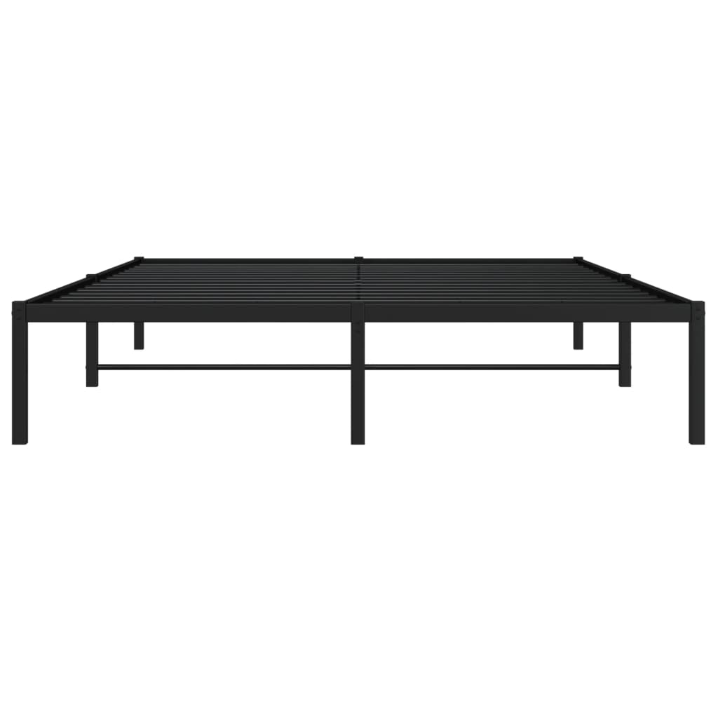 Black metal bed frame 150x200 cm